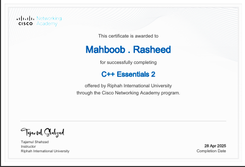 Cisco C++ Essentials 2